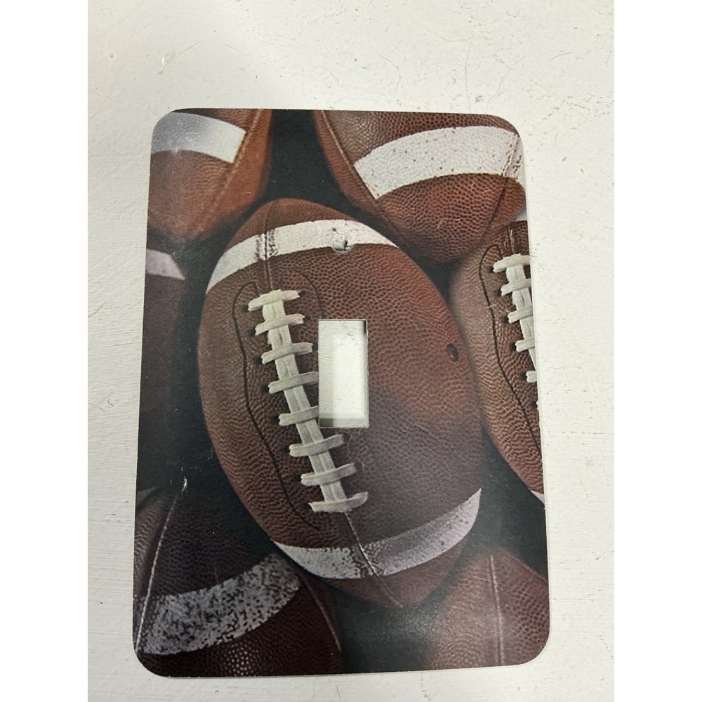 Football Heavy Steel Toggle Switch Wall Plate Cover Man Cave